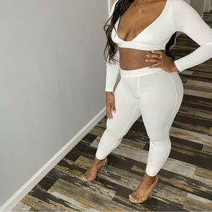 Women's White Two-Piece Set